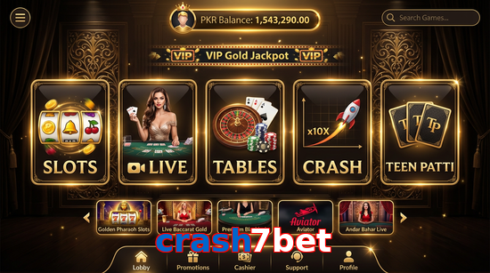 Main screen of Crash7bet casino page for PK players