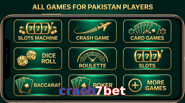 Main screen of Crash7bet games page for PK players